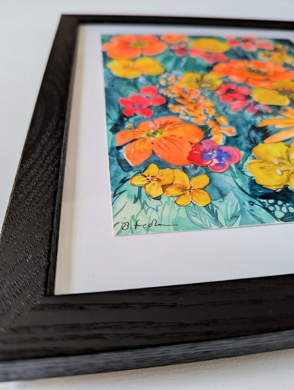 Neon Floral #3 - Original Painting by Briana Feola