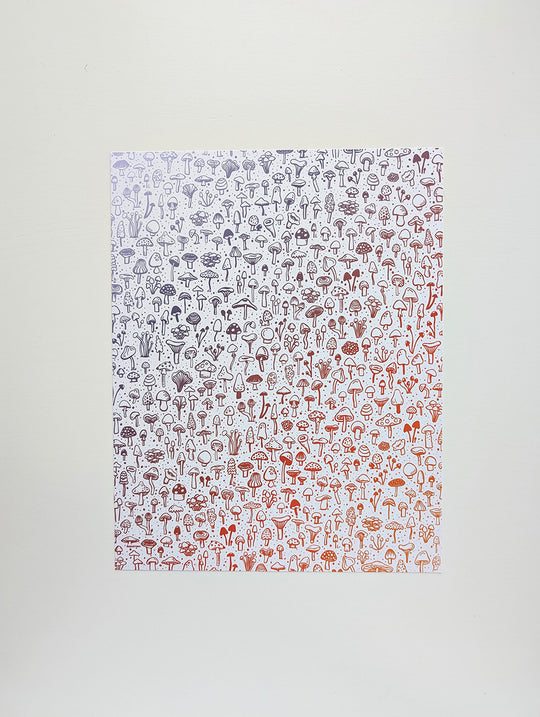 Brainstorm Ombre Mushrooms Digital Print