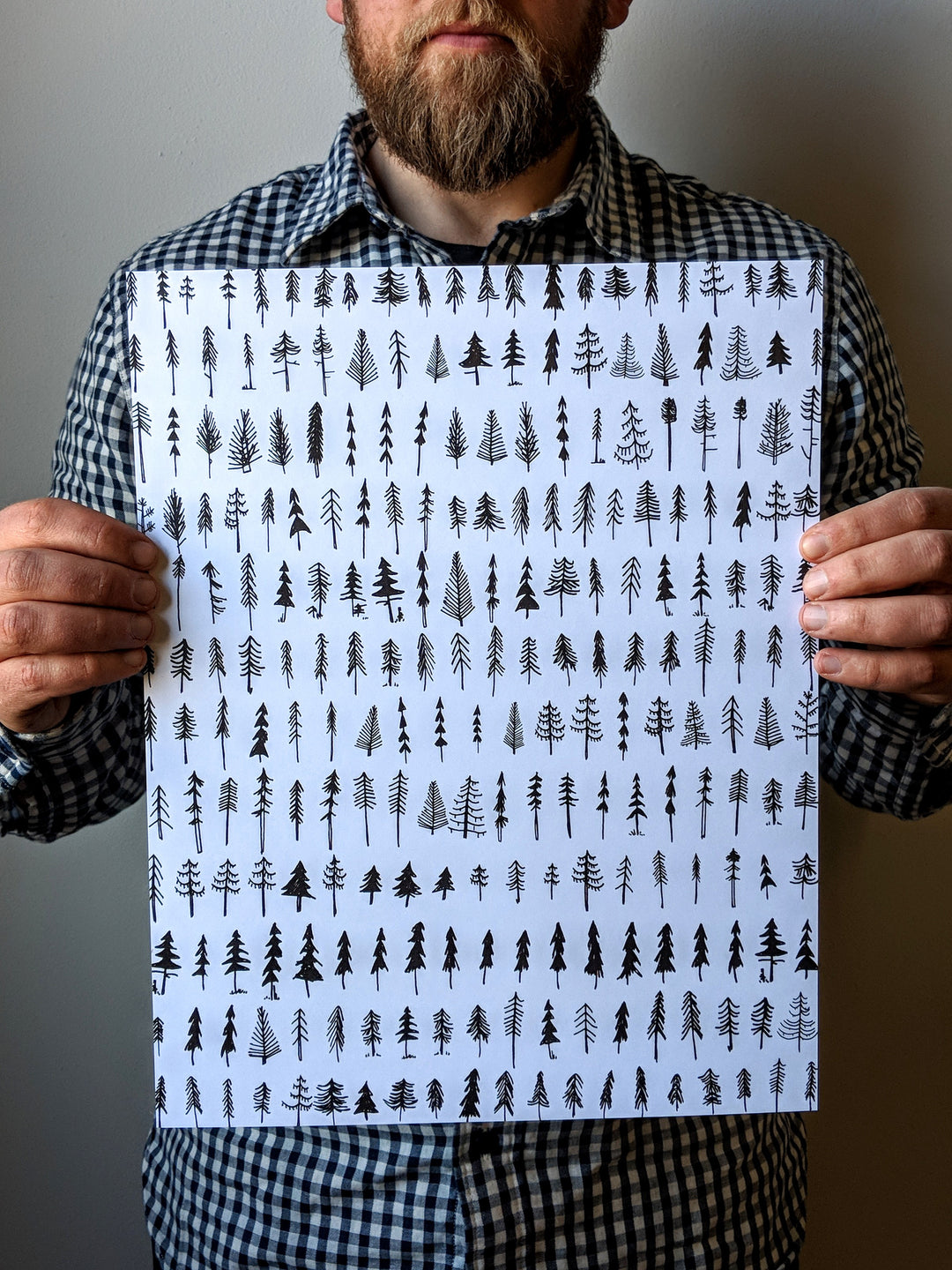 Simple Pines Print by Brainstorm - Pine Trees! 