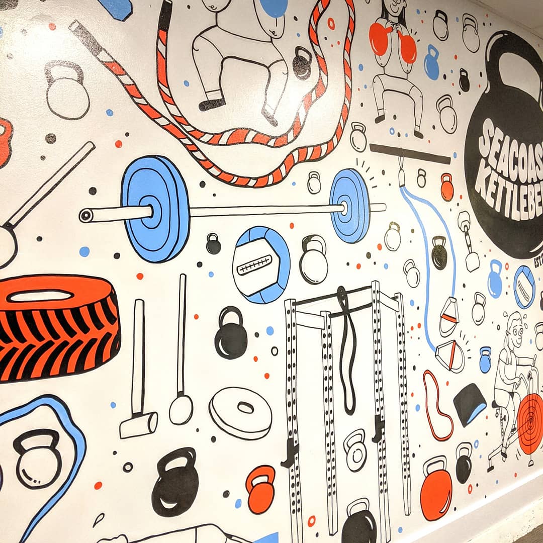 Seacoast Kettlebell Mural by Brainstorm - Dover, NH 2020