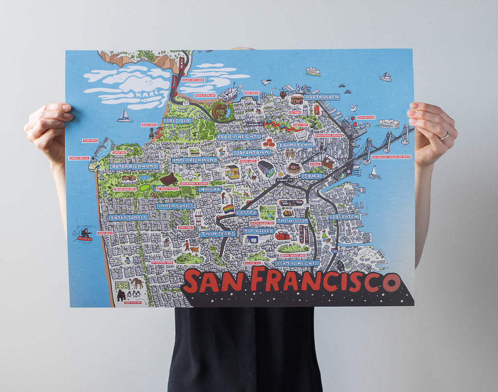 San Francisco Map - Illustrated by Brainstorm