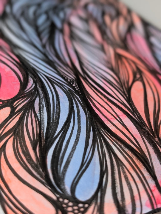 Neon Shapeshift - Original Painting by Briana Feola
