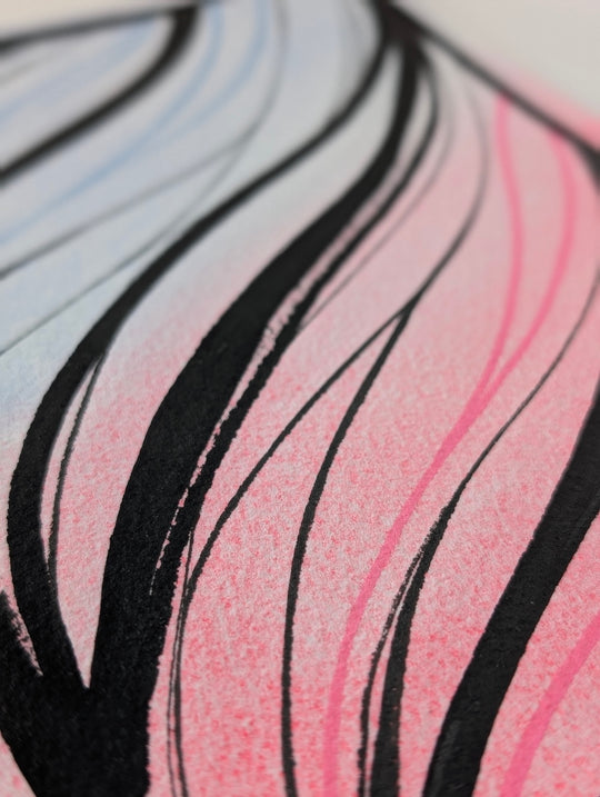 On the Curve - original painting by Briana Feola