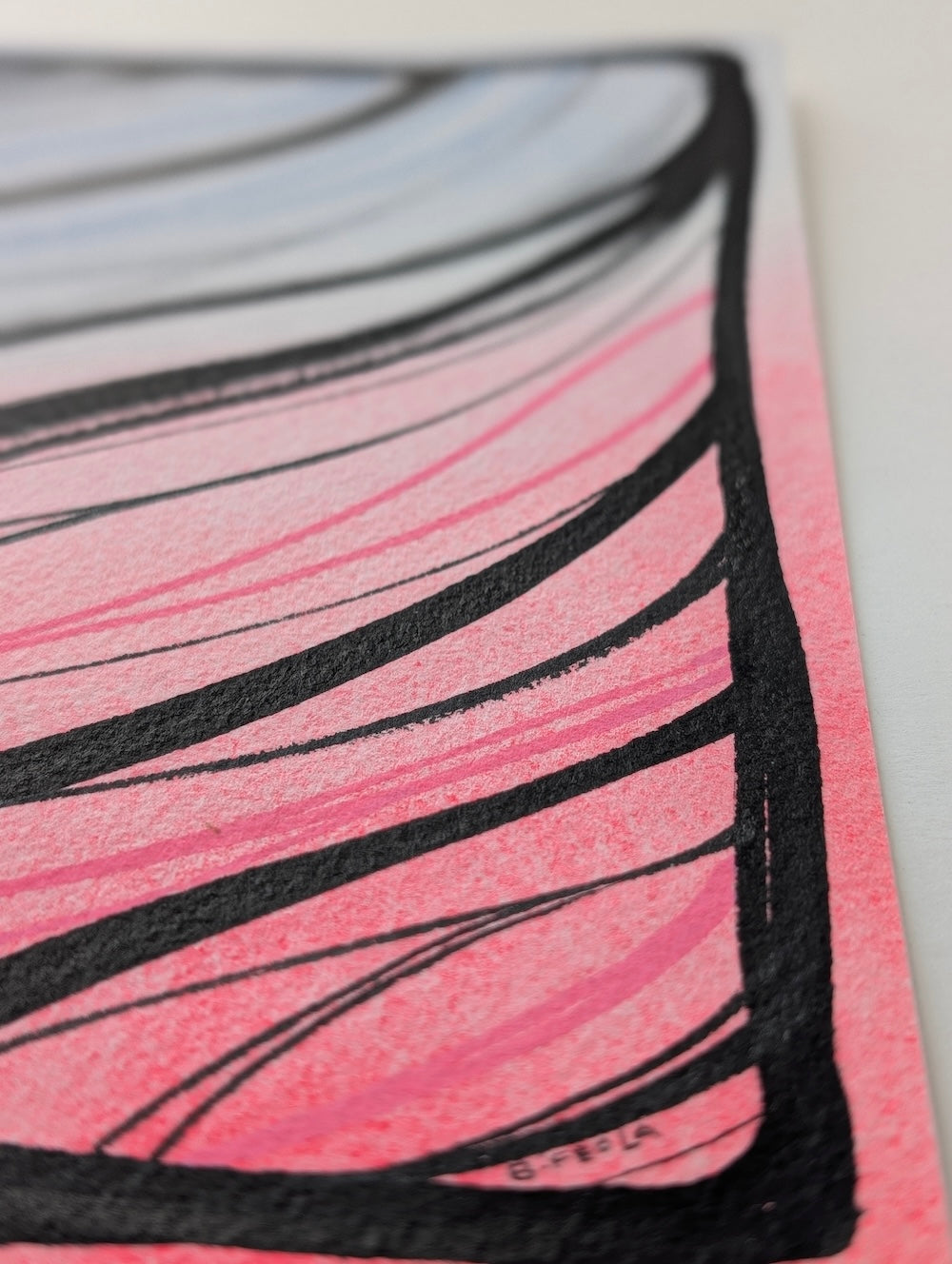 On the Curve - original painting by Briana Feola