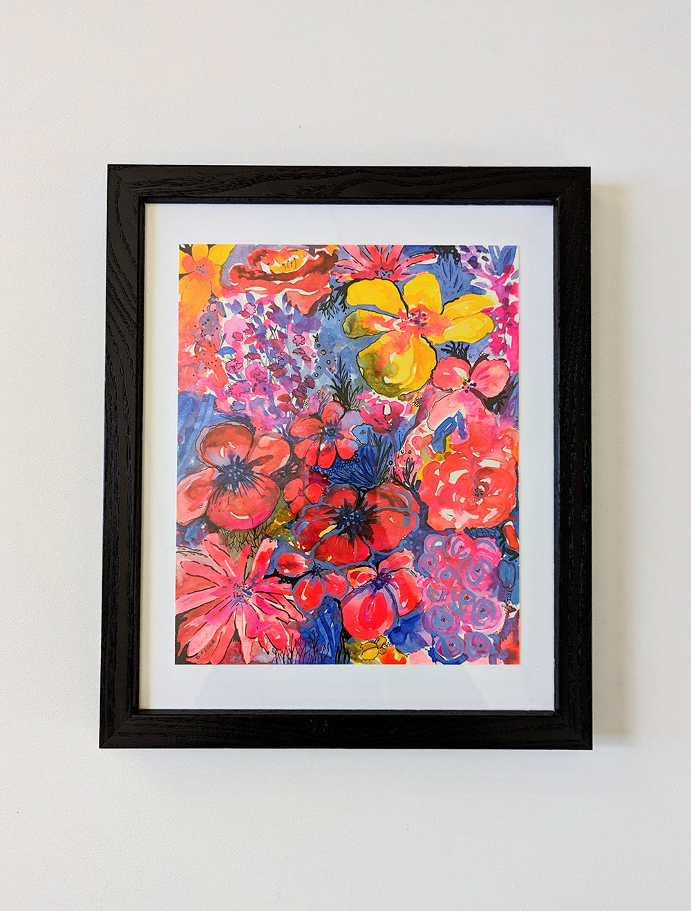 Neon Floral #4 - Original Painting by Briana Feola