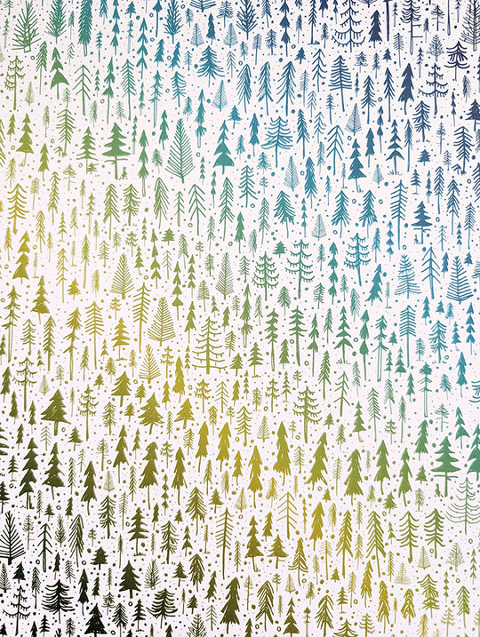 Brainstorm Ombre Pine Trees Digital Print