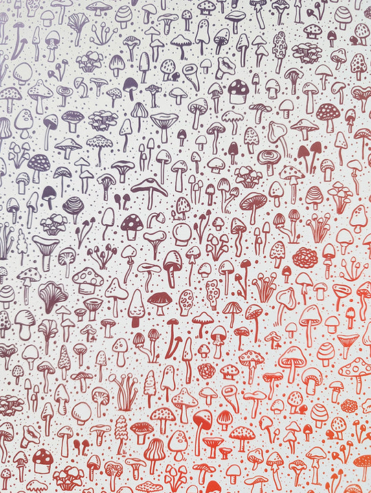 Brainstorm Ombre Mushrooms Print