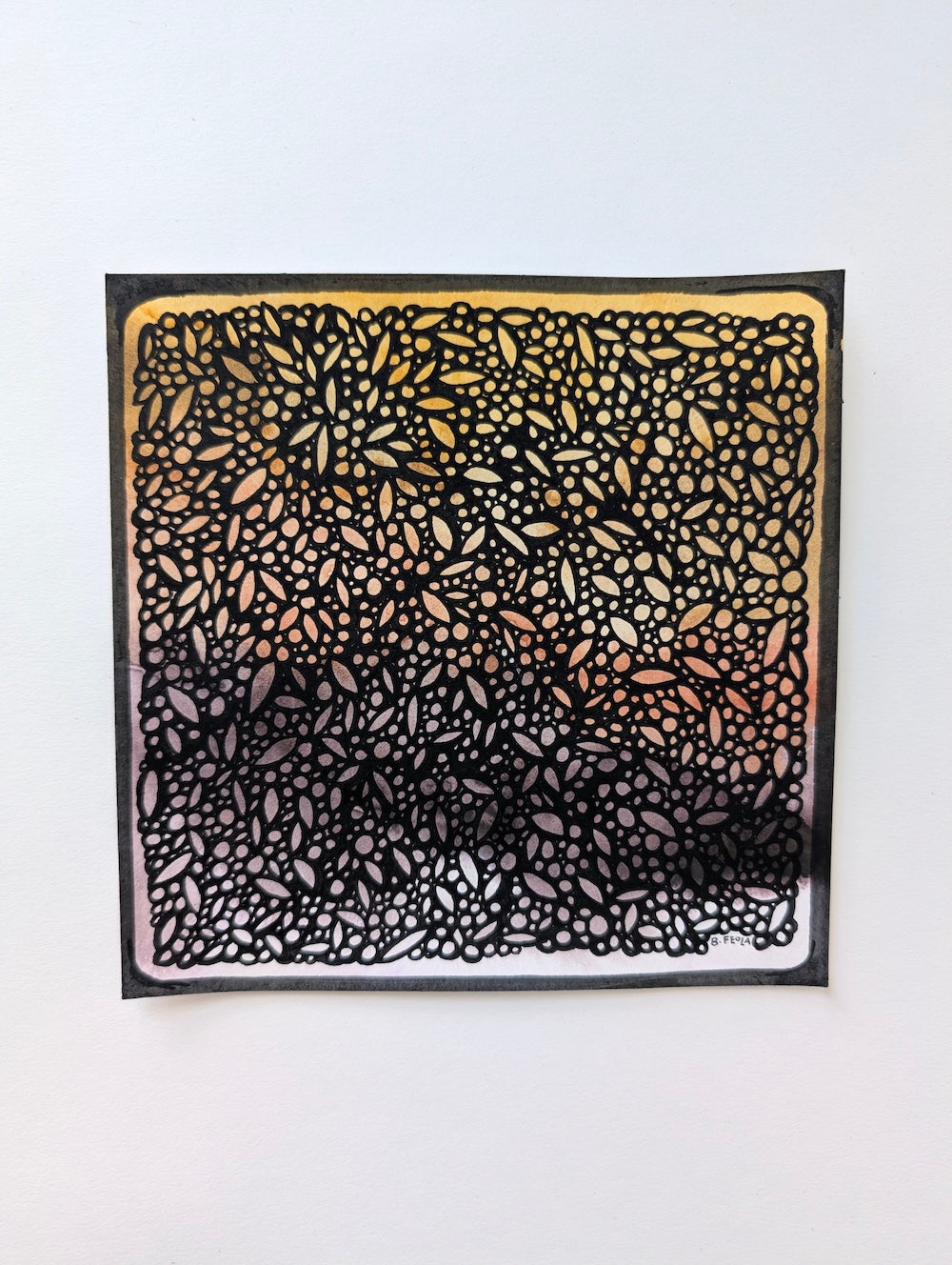 Warm Lattice - Original Painting by Briana Feola