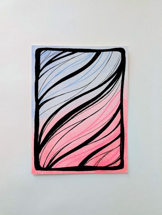 on the curve original painting by Briana Feola