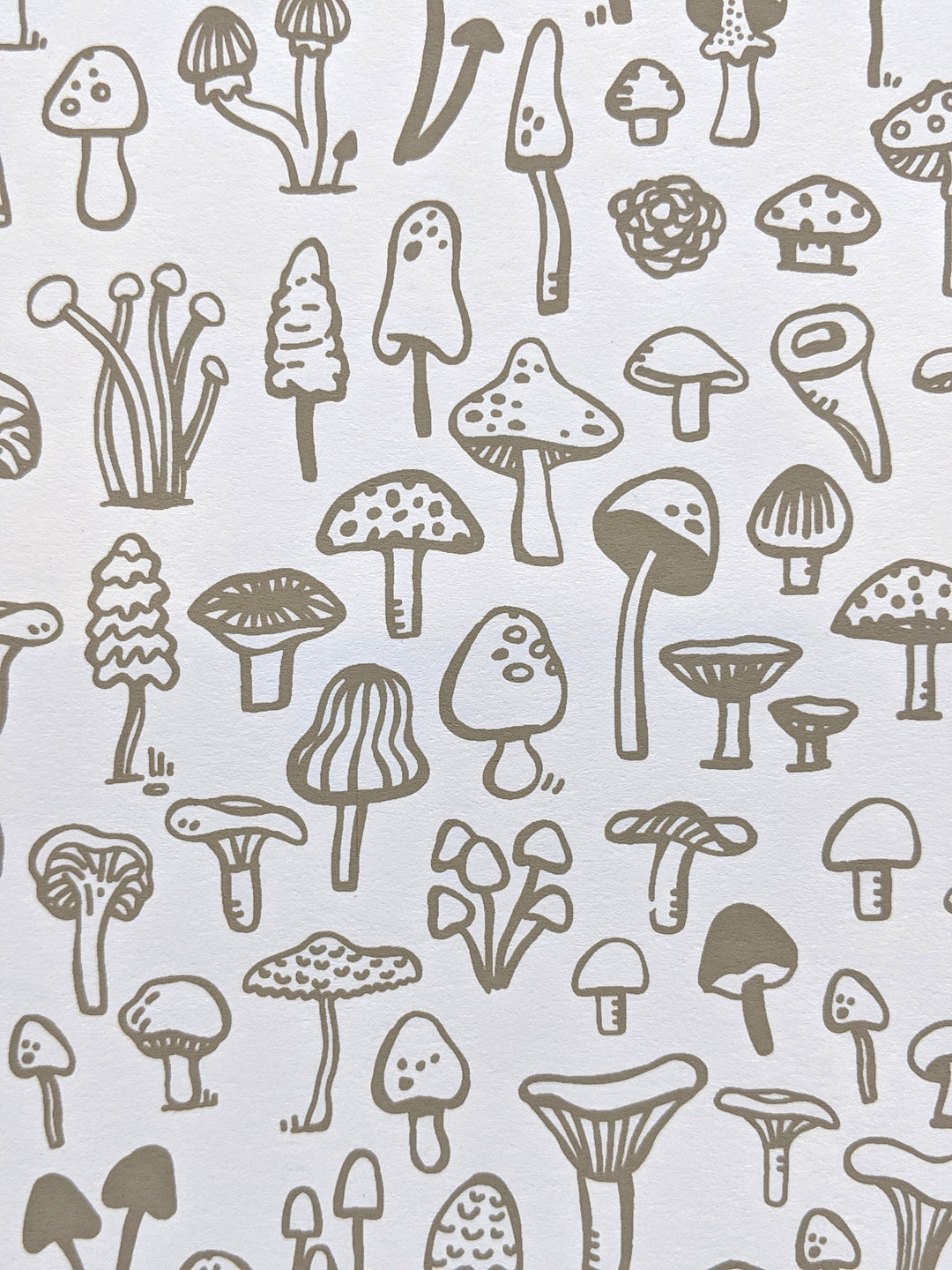 Gray Mushrooms Print by Brainstorm