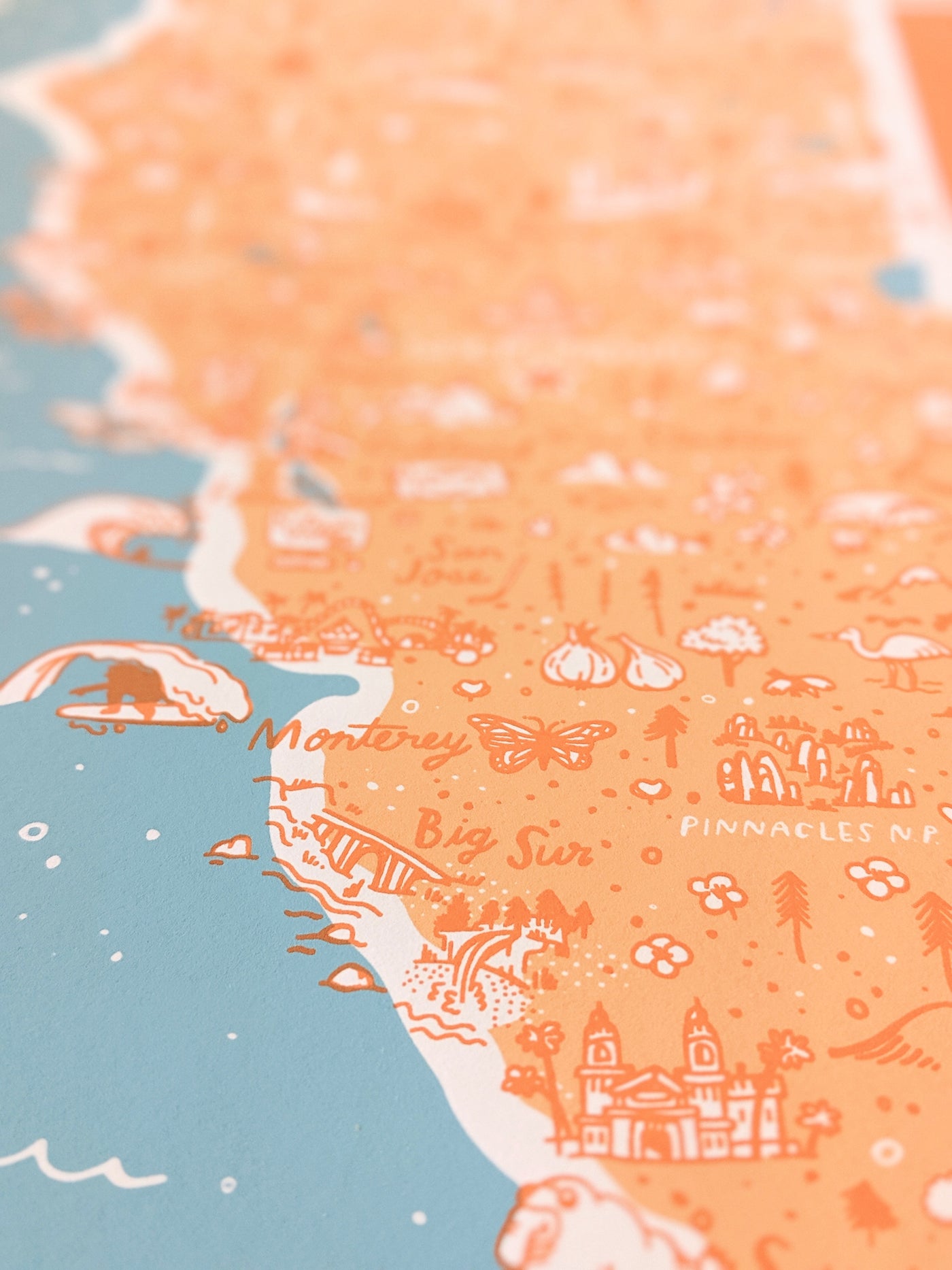 California Map Print by Brainstorm