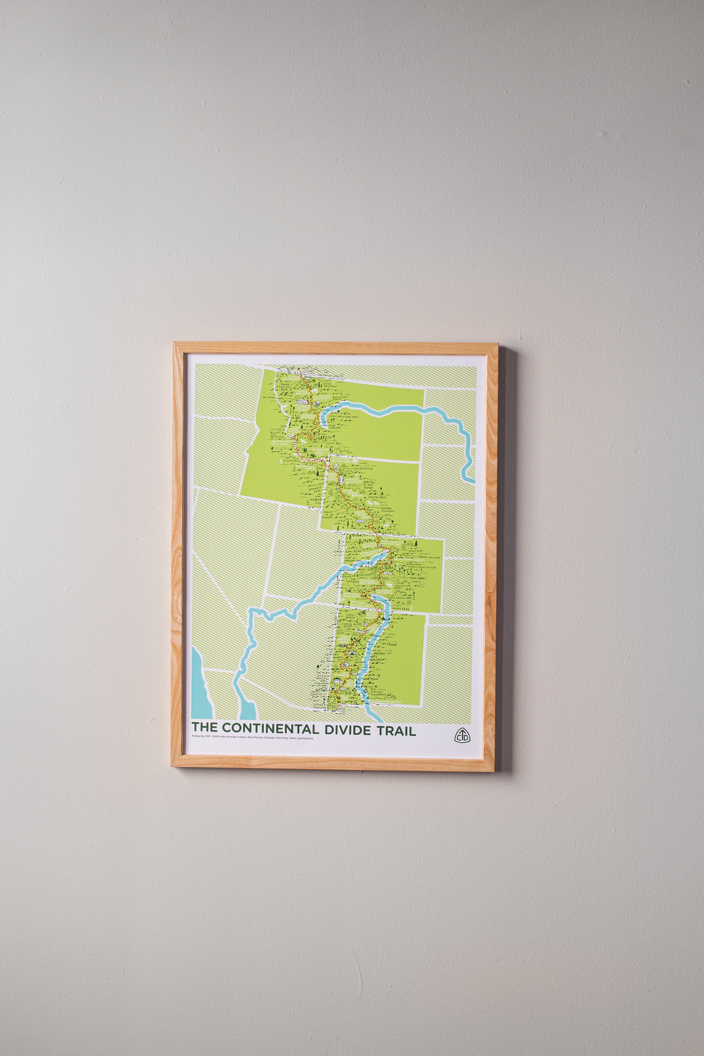 The Continental Divide Trail Print by Brainstorm