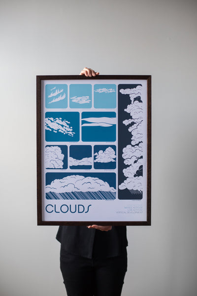 Clouds Print by Brainstorm - 5 Color Screen Print