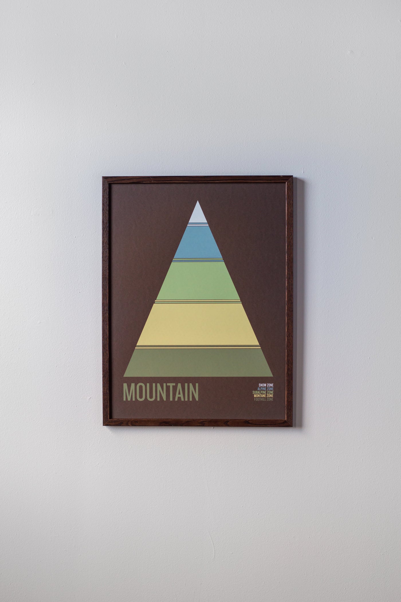 Mountain Print by Brainstorm - Snow Zone, Alpine Zone, Subalpine Zone, Montane Zone, Foothill Zone