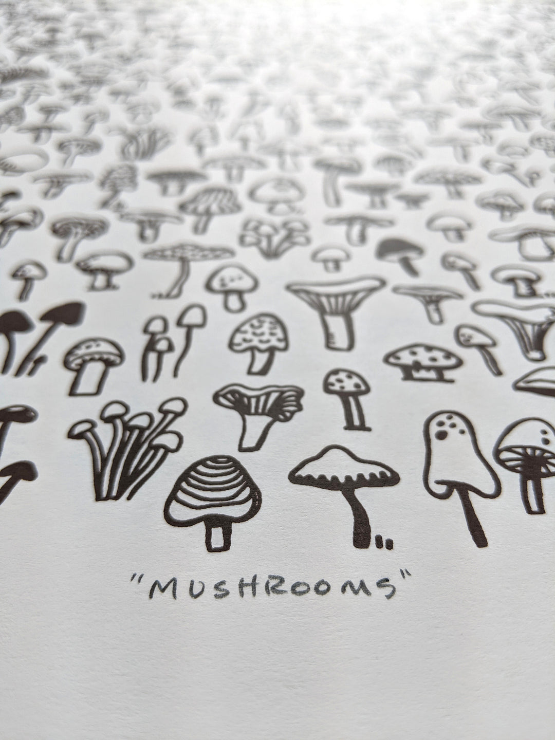 Little Brown Mushrooms Print by Brainstorm