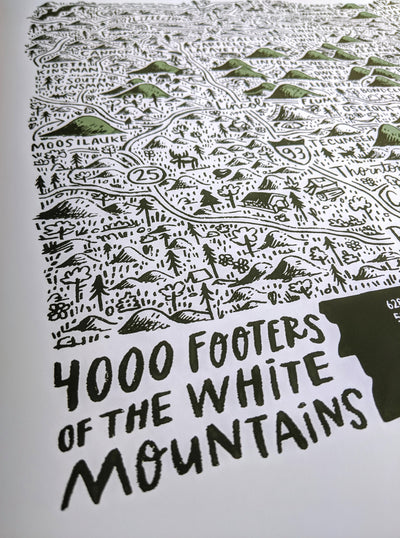 4000 Footers of the White Mountains New Hampshire Print by Brainstorm