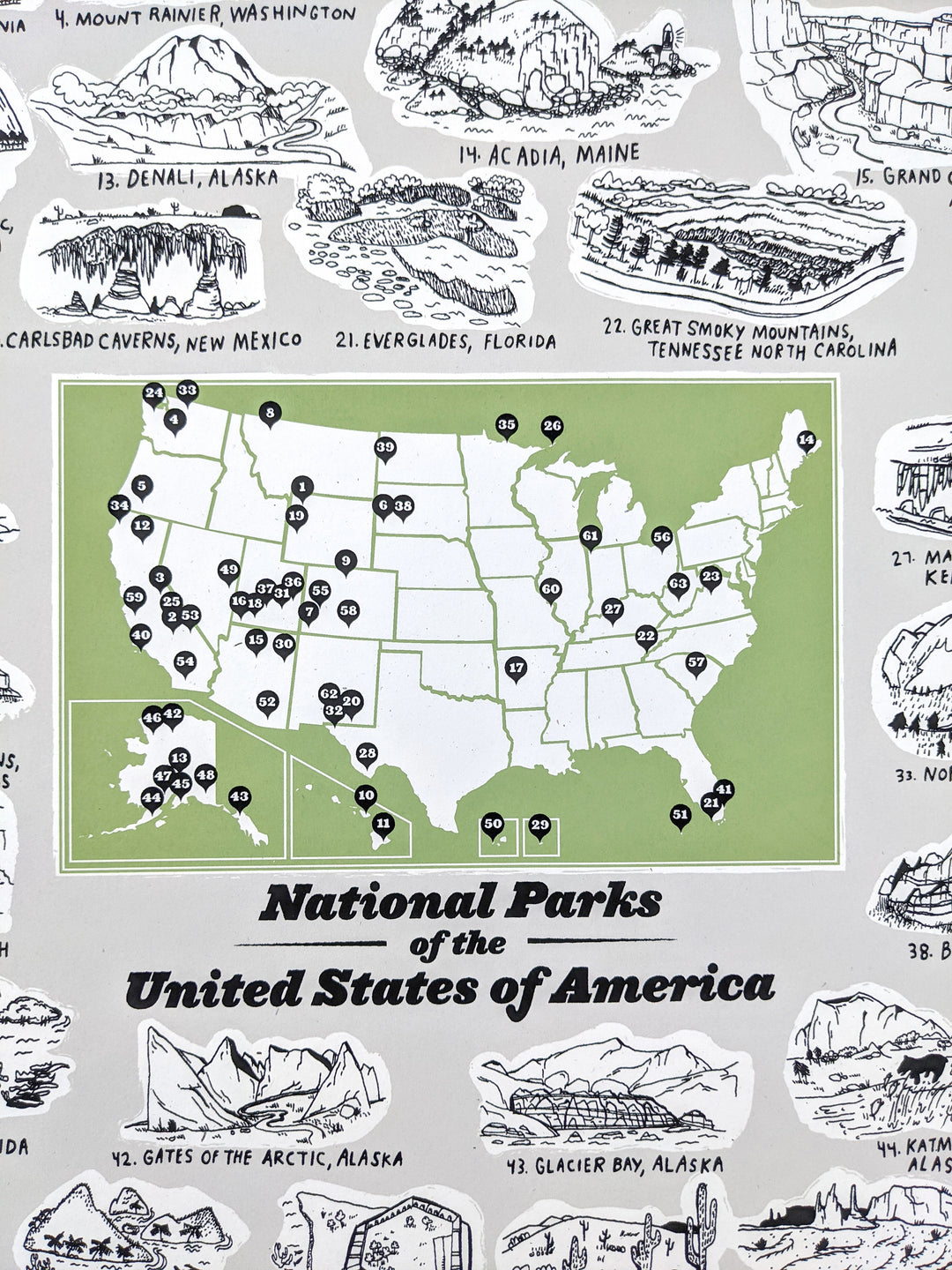 U.S. National Parks Print by Brainstorm u-s-national-parks-print-by-brainstorm