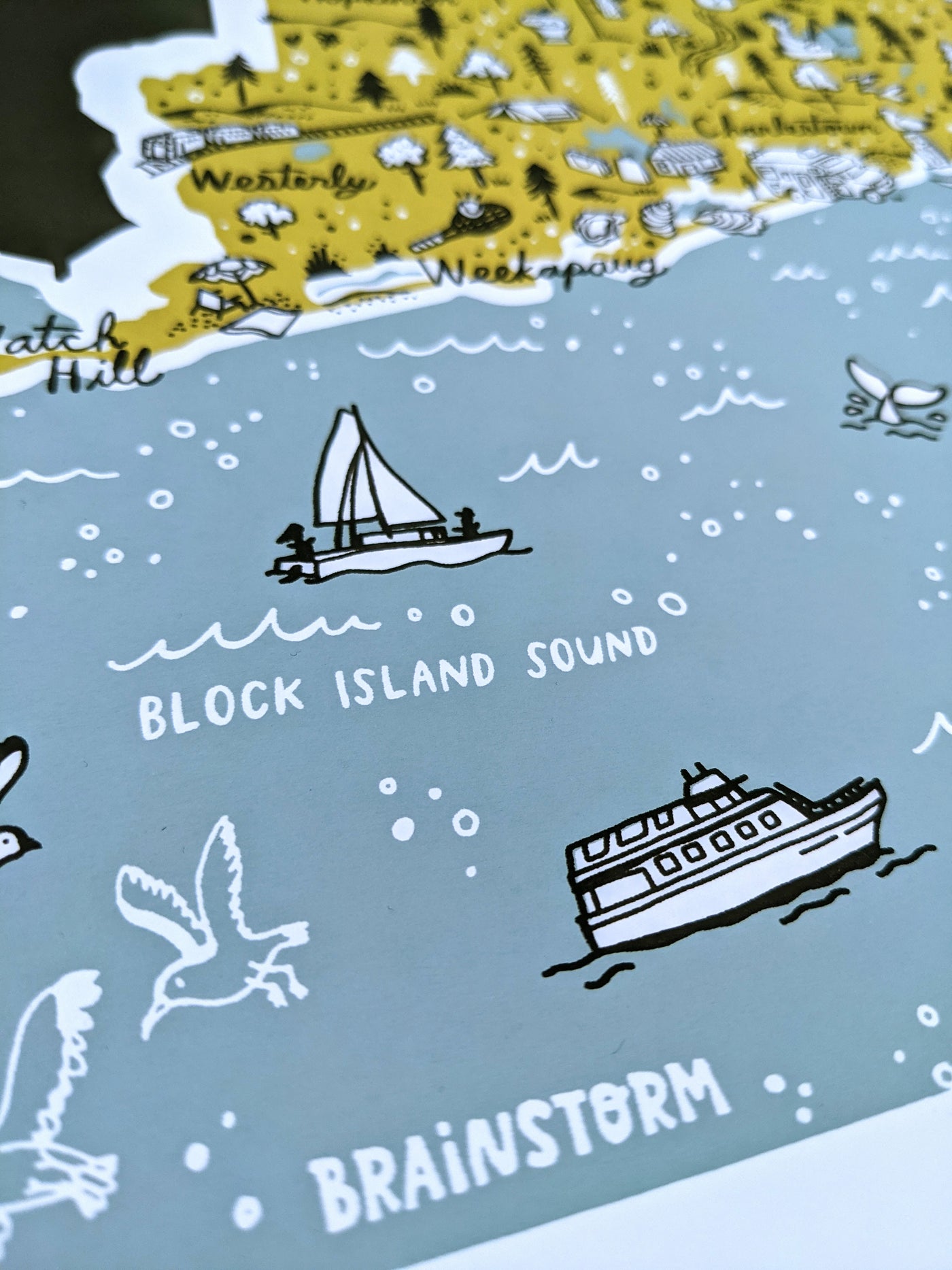 Rhode Island Print by Brainstorm - RI MAP