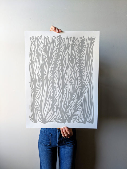Gray Vines Print by Brainstorm 