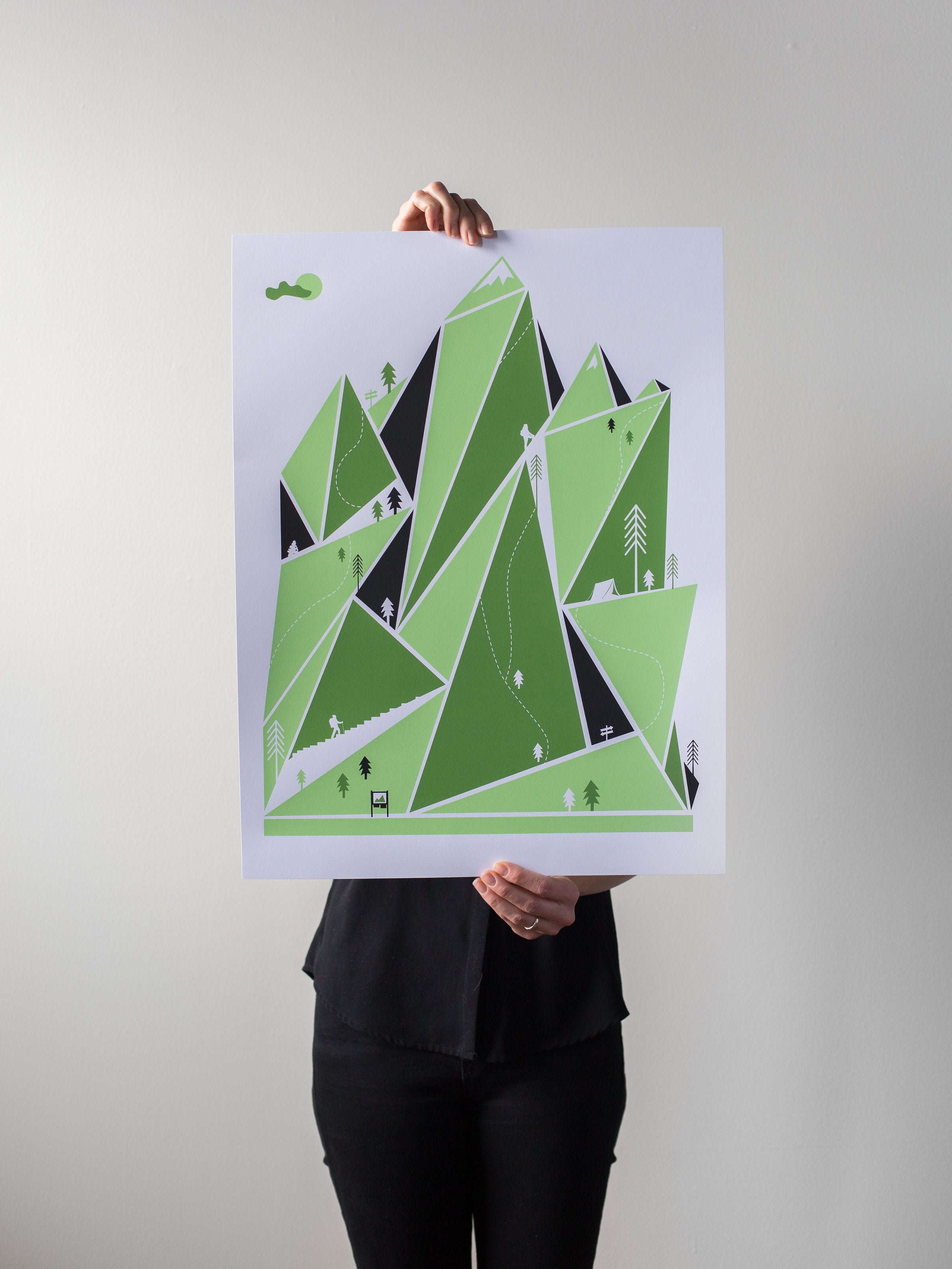 Mountain Hiking Print by Brainstorm 